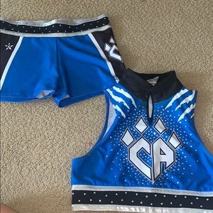 Rebel athletics sports bra and shorts